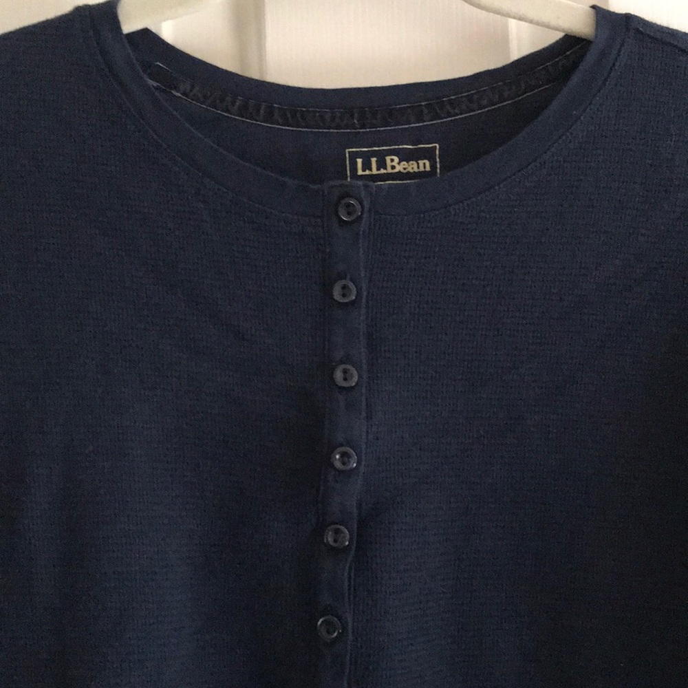 LL Bean navy long sleeve shirt